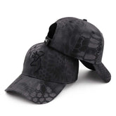 Hunting Camouflage Caps - Black Python