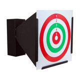 Steel pellet trap with paper target