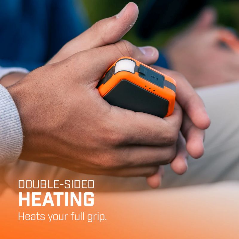 Compact rechargeable hand warmer power bank suitable for camping and hiking