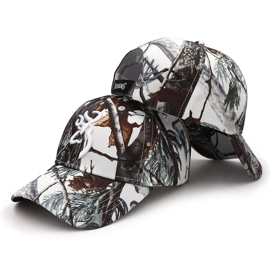 Hunting Camouflage Caps - White