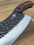 Kingfisher Knives Hand-Forged 5Cr15MoV Stainless Steel Outdoor Utility Knife with Sheath