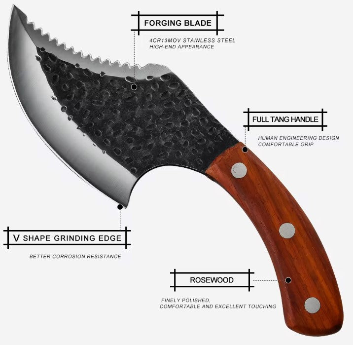 Kingfisher Knives 5-Inch Handmade Forged Boning Knife - Details