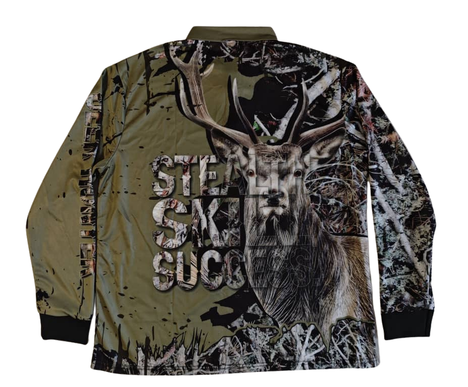 Kingfisher Clothing Co - Fishing Hunting Outdoor Deer Design Fishing Shirt