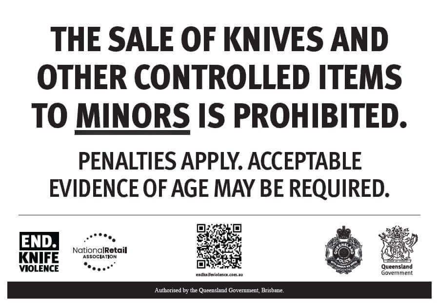 Sale of Knives in Queensland