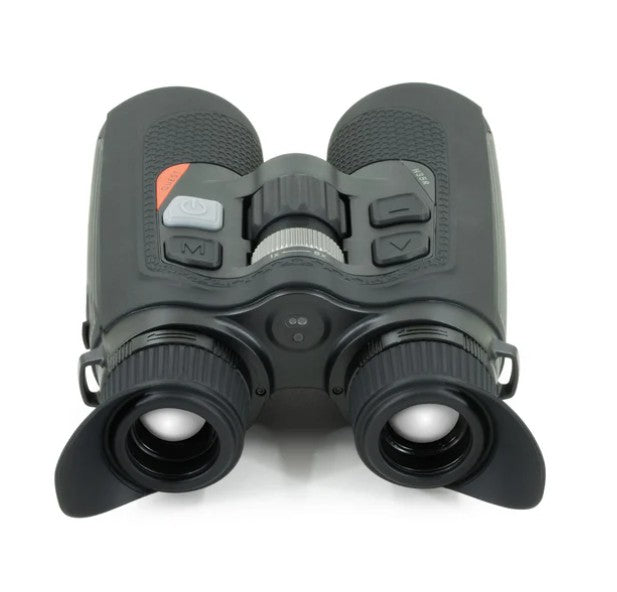 Nocpix QUEST H35R thermal binoculars controls and laser rangefinder