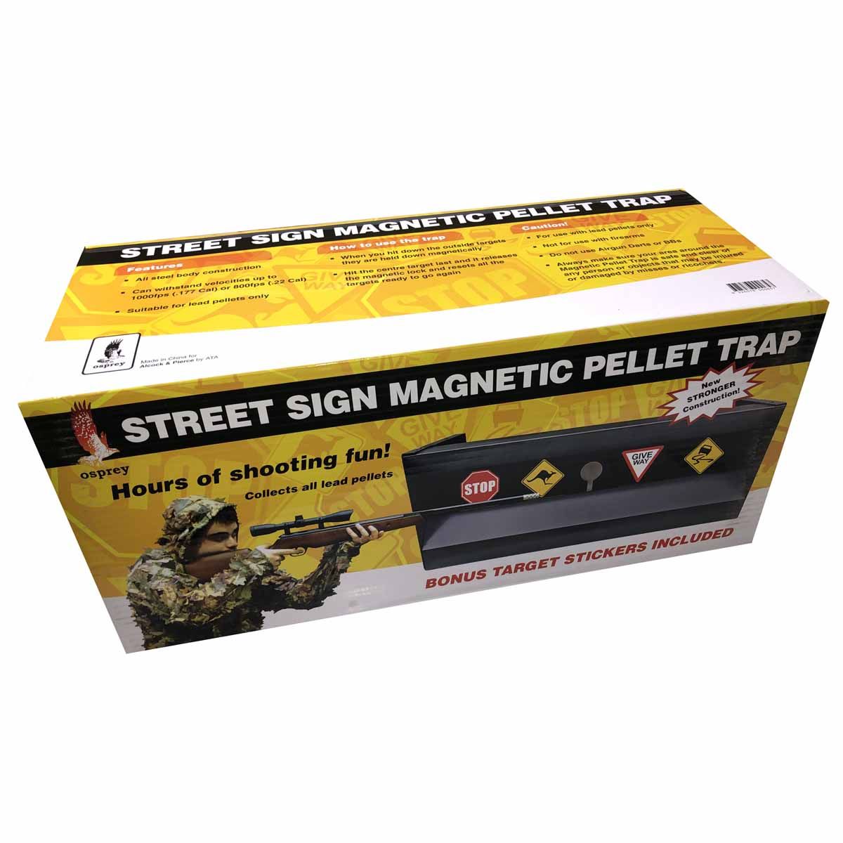 Osprey street sign reactive airgun target