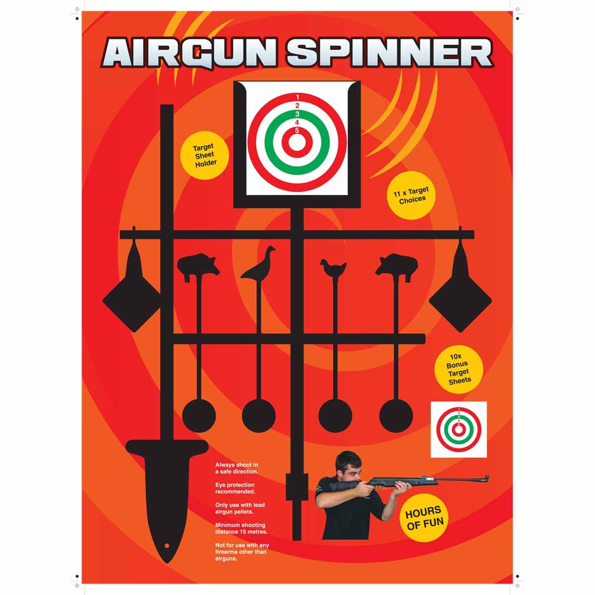 Osprey steel spinner target for air rifle practice