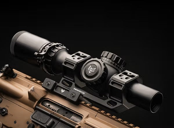 Swampfox Tomahawk II LPVO mounted on rifle setup